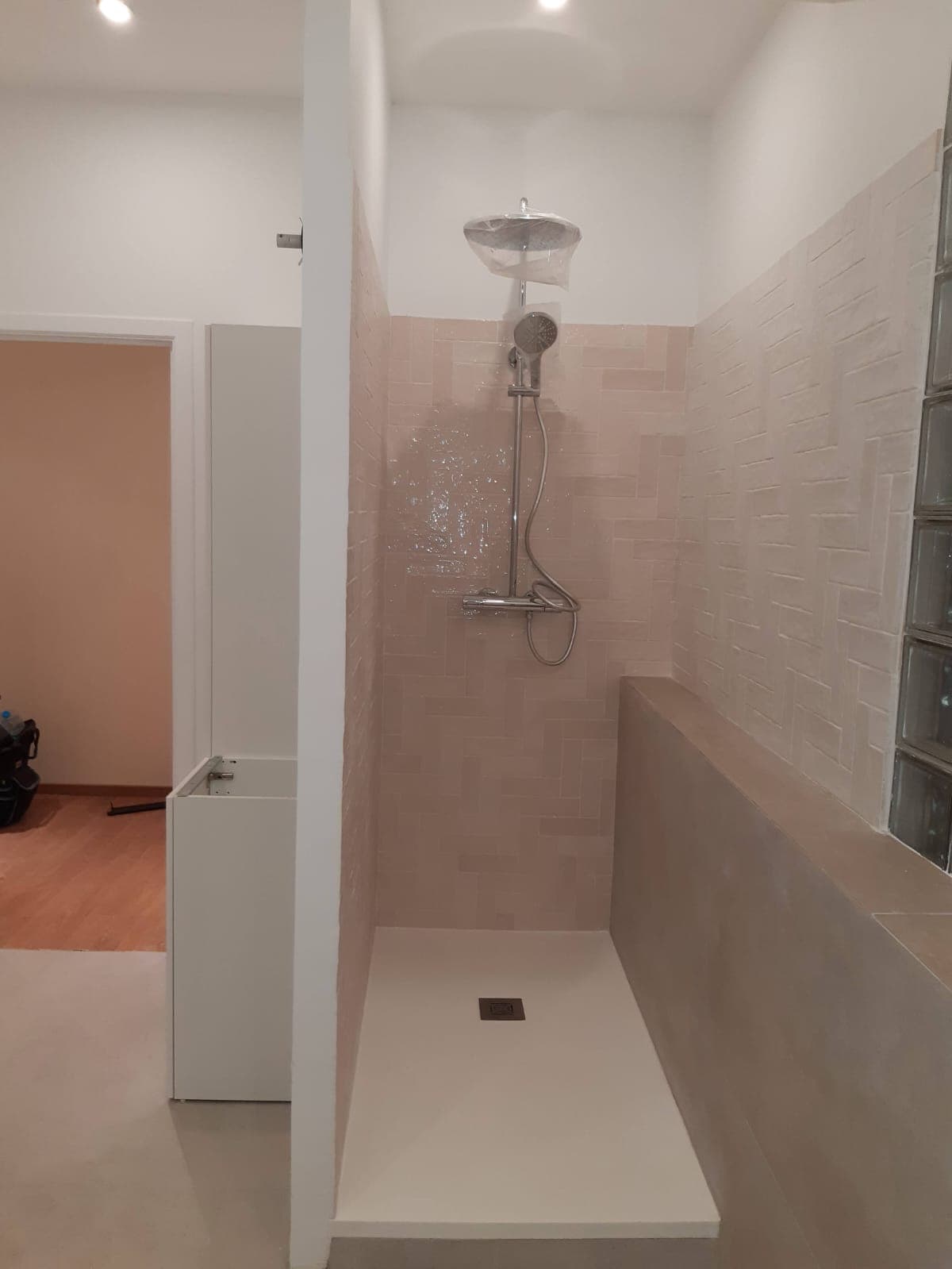 Installation douche à l'italienne